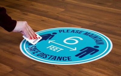 How to apply floor stickers guide Kraft Printed Tea Towel Belly Band