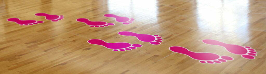 footprint floor stickers