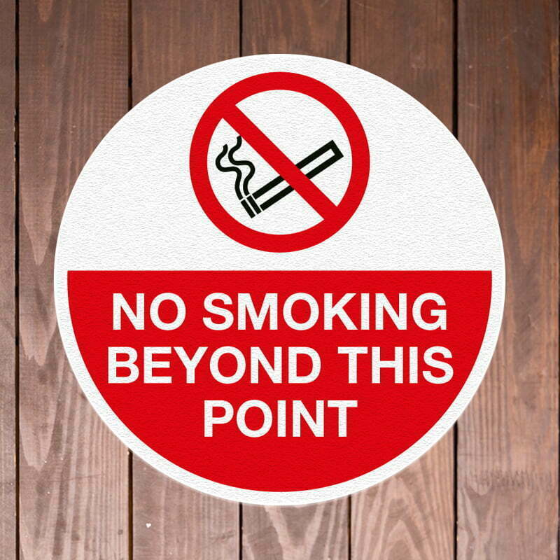 No Smoking floor sticker