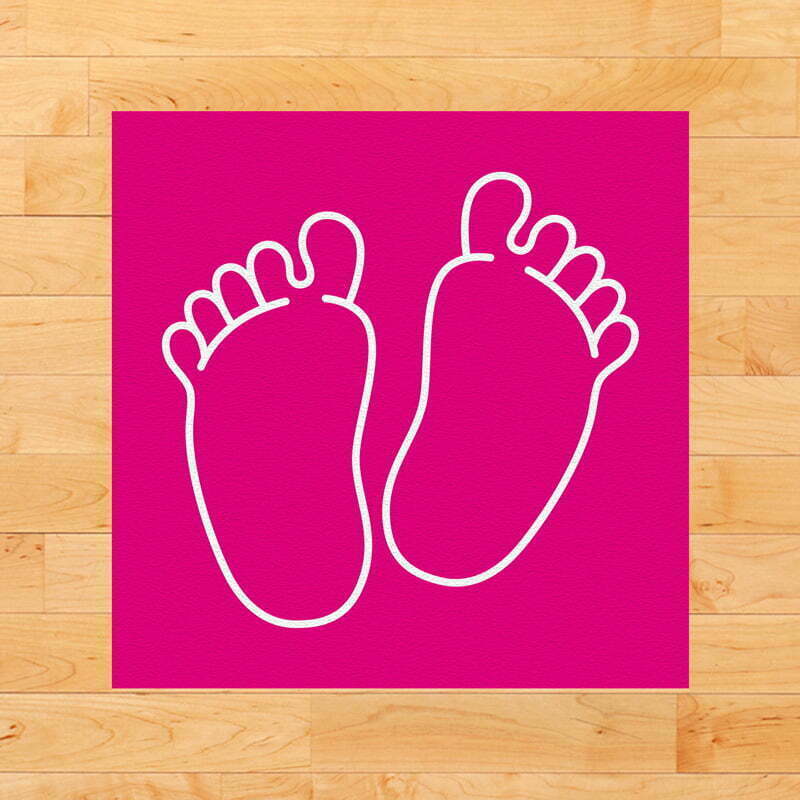 square baby foot stickers