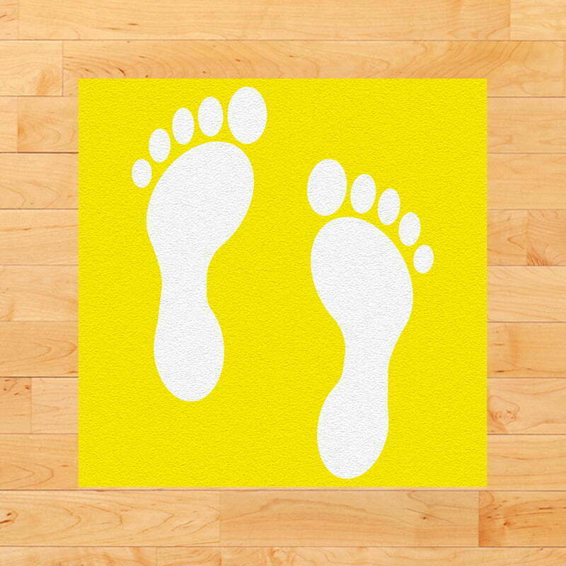 square footprint floor stickers