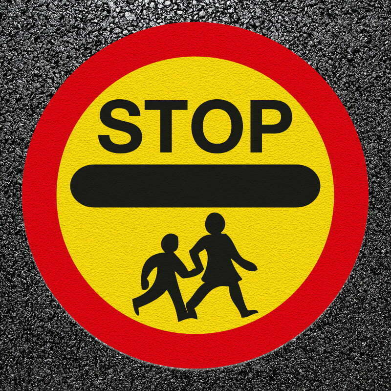 stop school crossing sticker